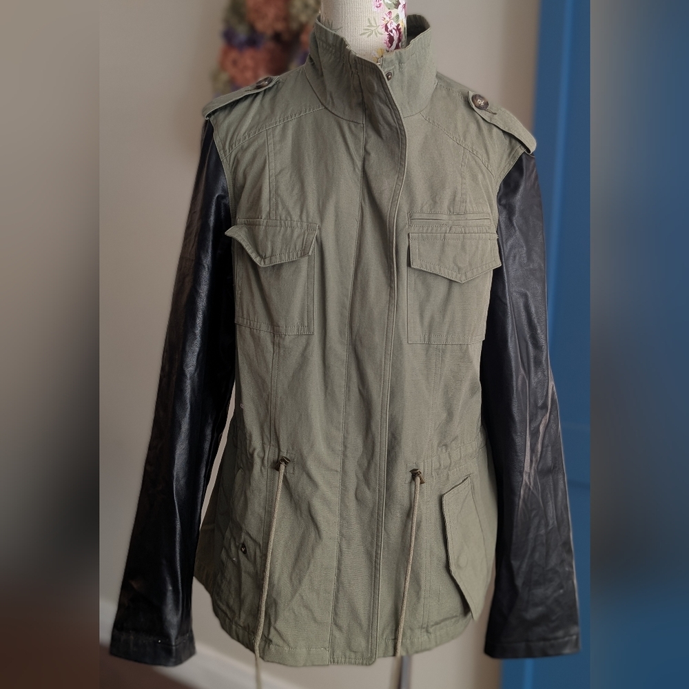 Liqid X Casual Military‎ Utility Pull String  Women's Jacket-01